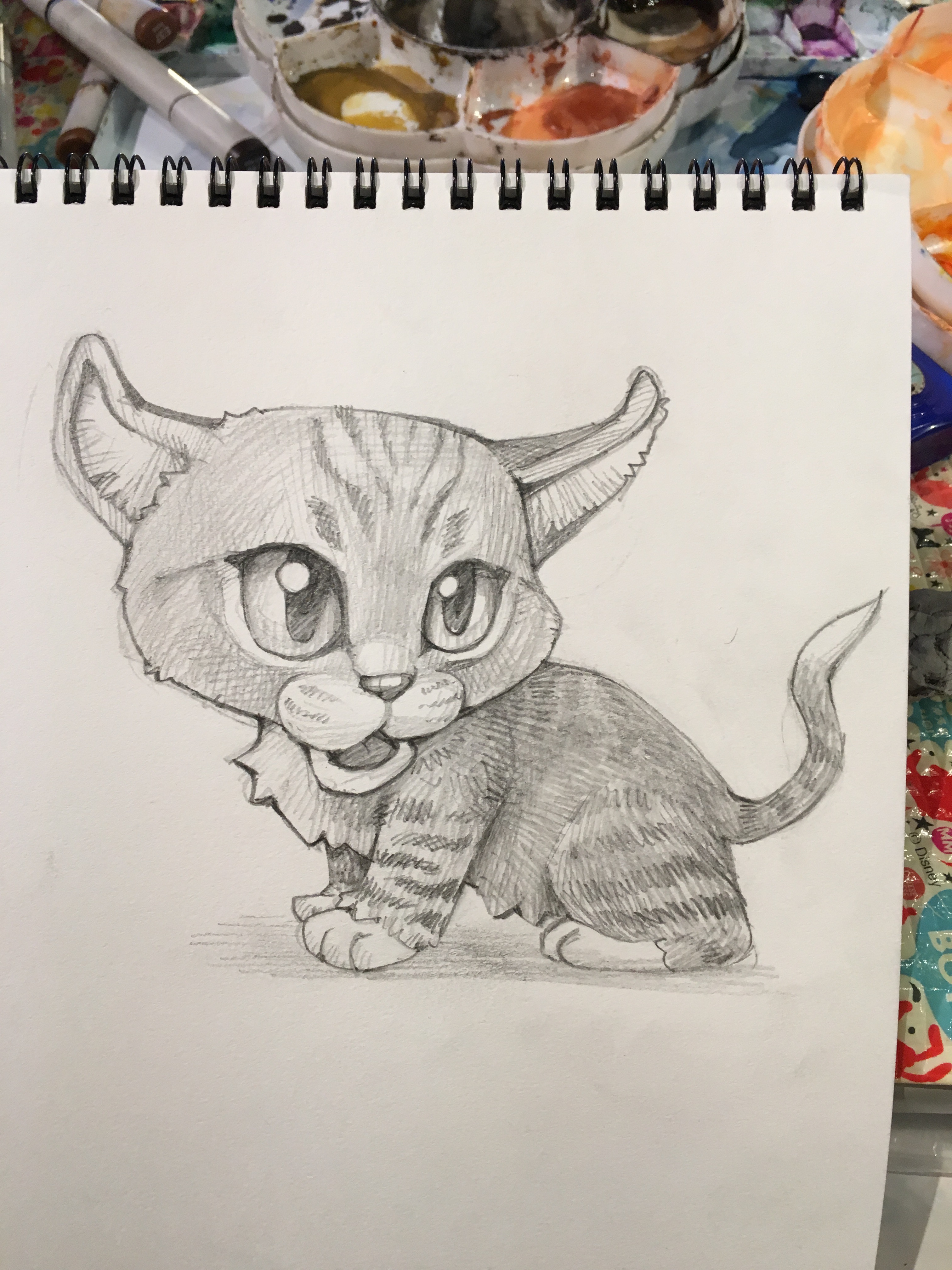 猫のペットの似顔絵の描き方 動物イラストの練習にはディズニーを参考にするといい やすしの似顔絵研究所