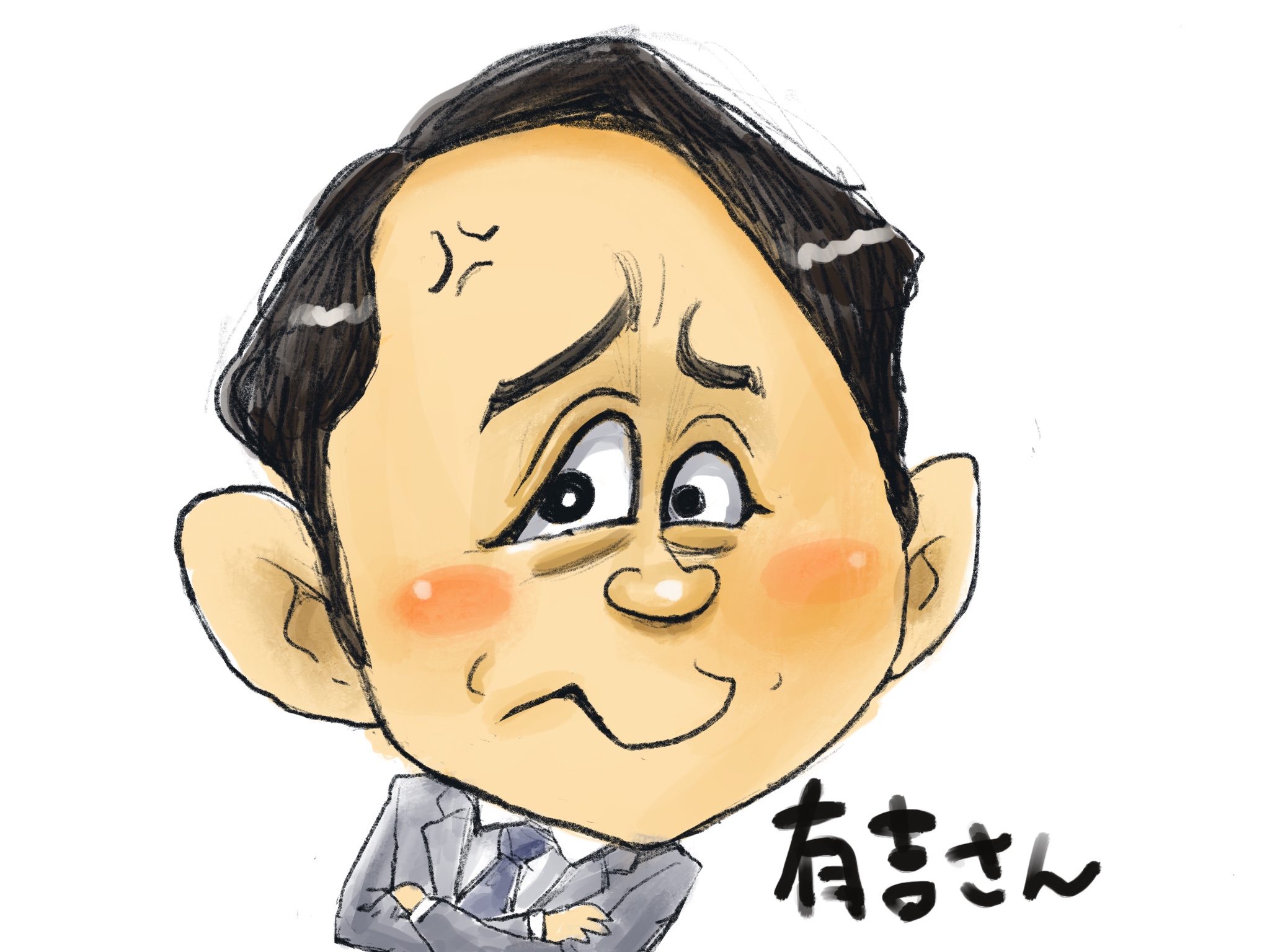 似顔絵イラストは表情で決まる 明石家さんまの笑顔はどれくらい歯を出せば良いのか やすしの似顔絵研究所